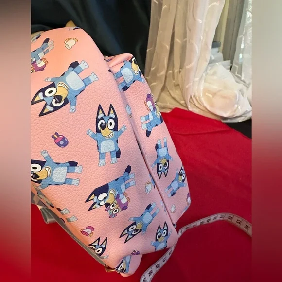 Pink Kids Backpack with Cartoon Character Print - Picture 5 of 6